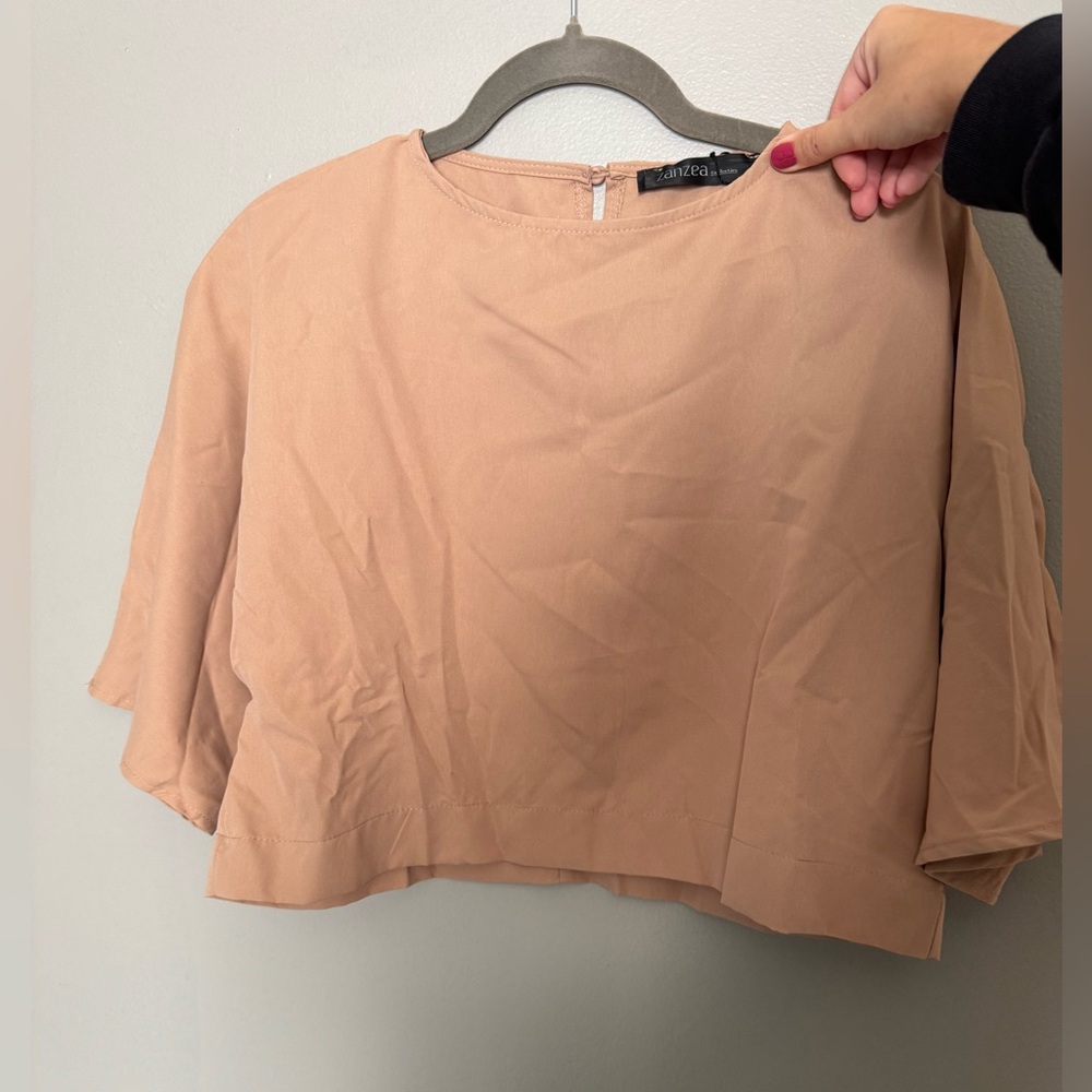 Zanzea Peach Short Sleeve Top